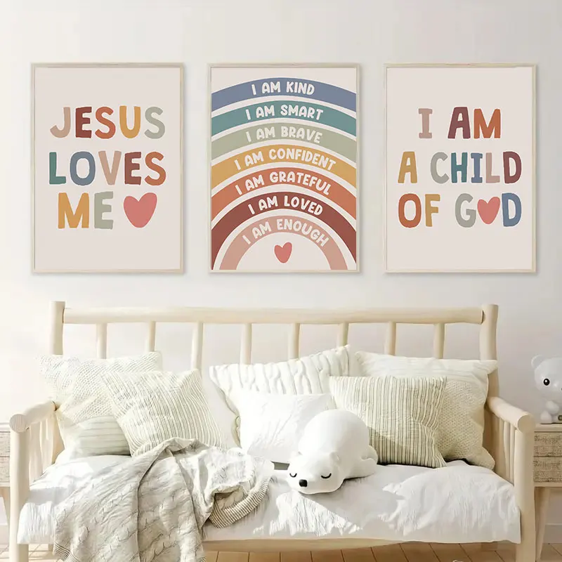 Cute Funny Inspirational Quotes Canvas Art Poster Print Colorful Words Wall Decorative Picture for Living Room Nursery Bedroom