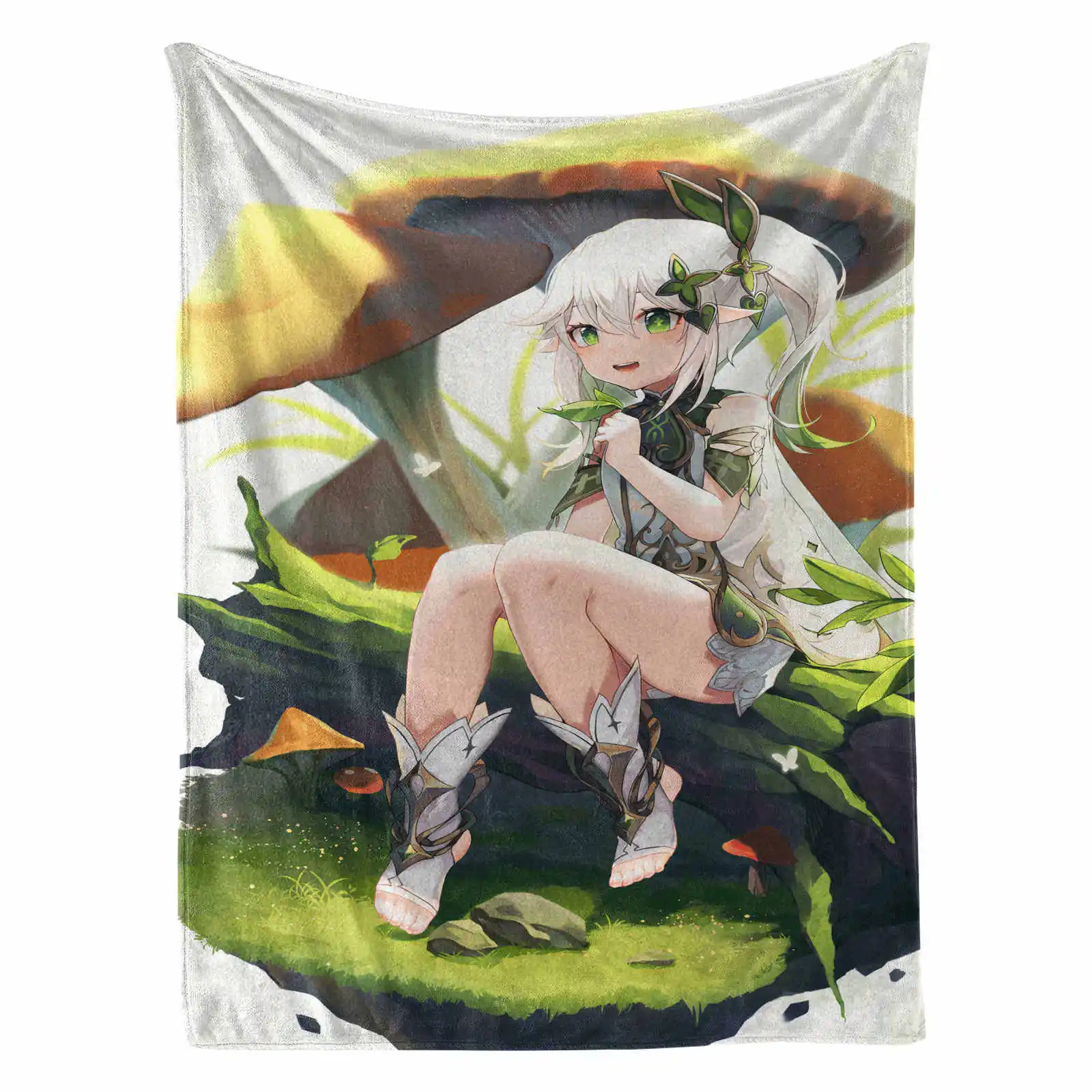 Genshin Impact   Nahida  Flannel Blanket Soft All-Season Throw for Home Camping Travel  Perfect Holiday Gift