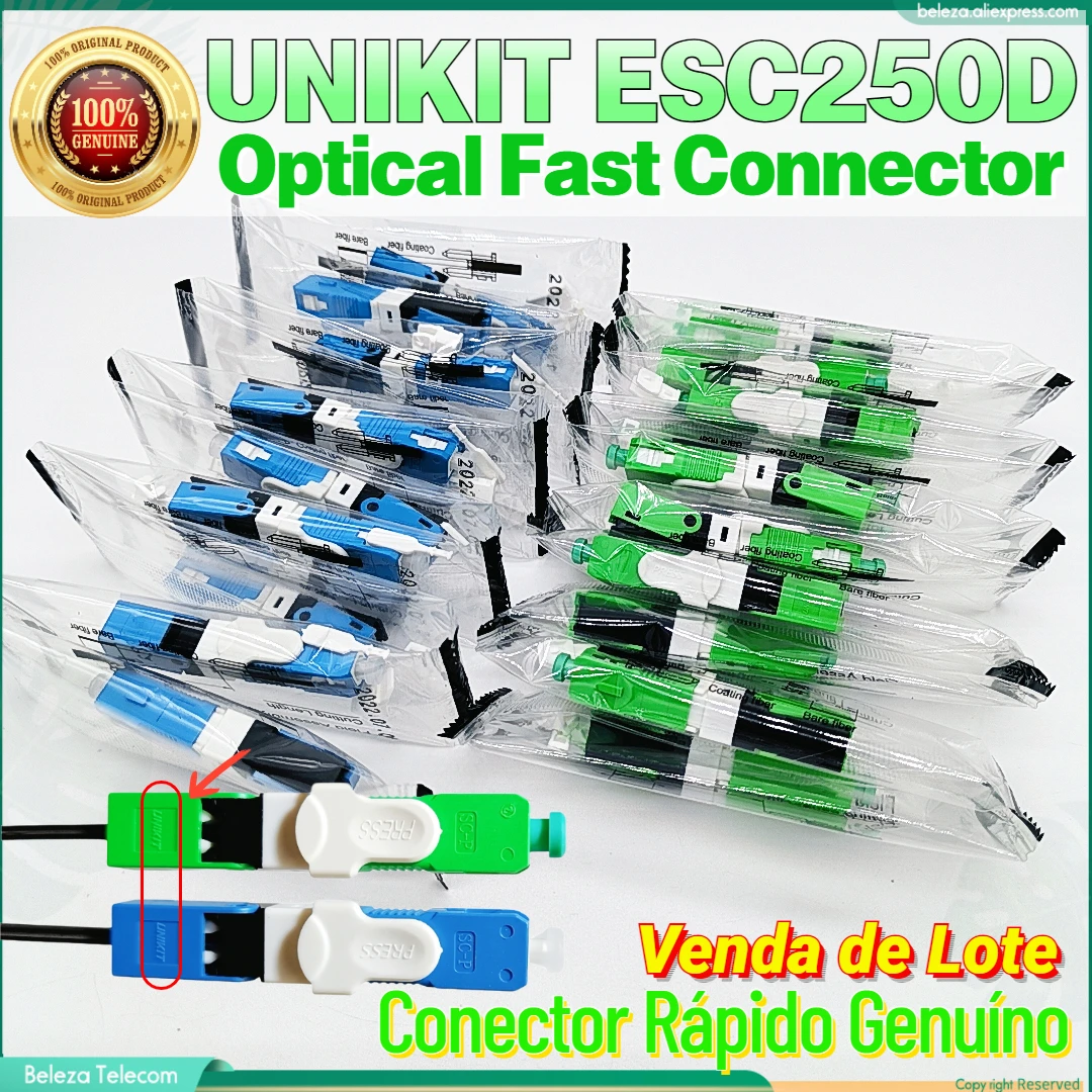 

100~300 pieces FTTH UNIKIT ESC250D SC/APC and SC/UPC Single-Mode Fiber Optic Quick flange 100% new SM Optical Fast Connector