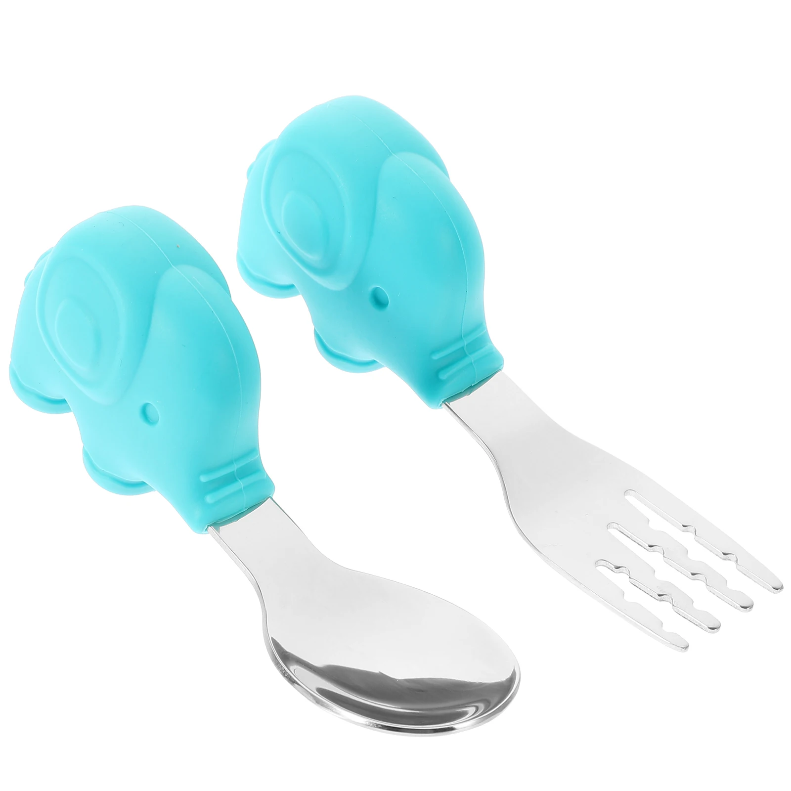 

1 Set Baby Tableware Set Spoon Fork Durable Safe Anti-Skid Toddler Cutlery Training Utensils Storage Box Included Corrosion