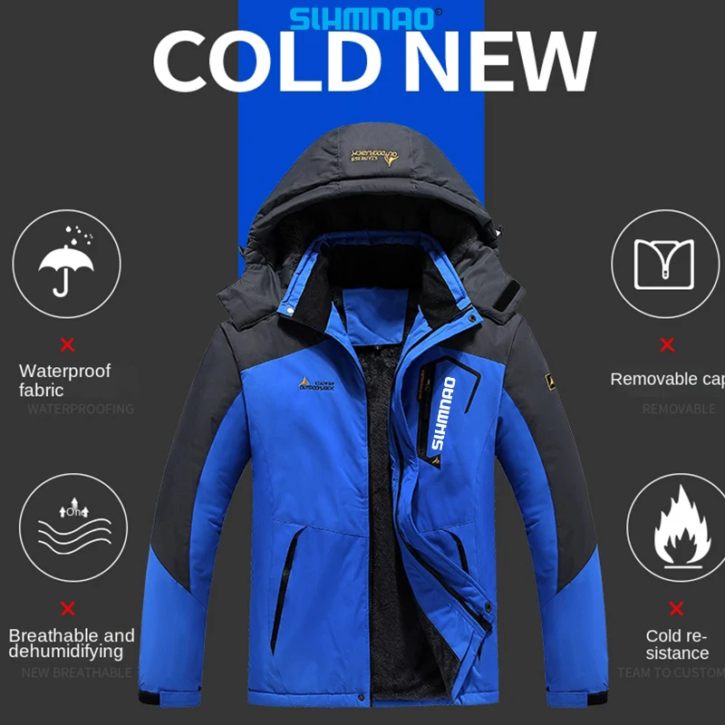 New Winter Fishing Suit Men\'s Fisherman Fishing Jacket Long Pants Thick, Warm, Waterproof, Windproof Snow Skiing Suit Set 2025