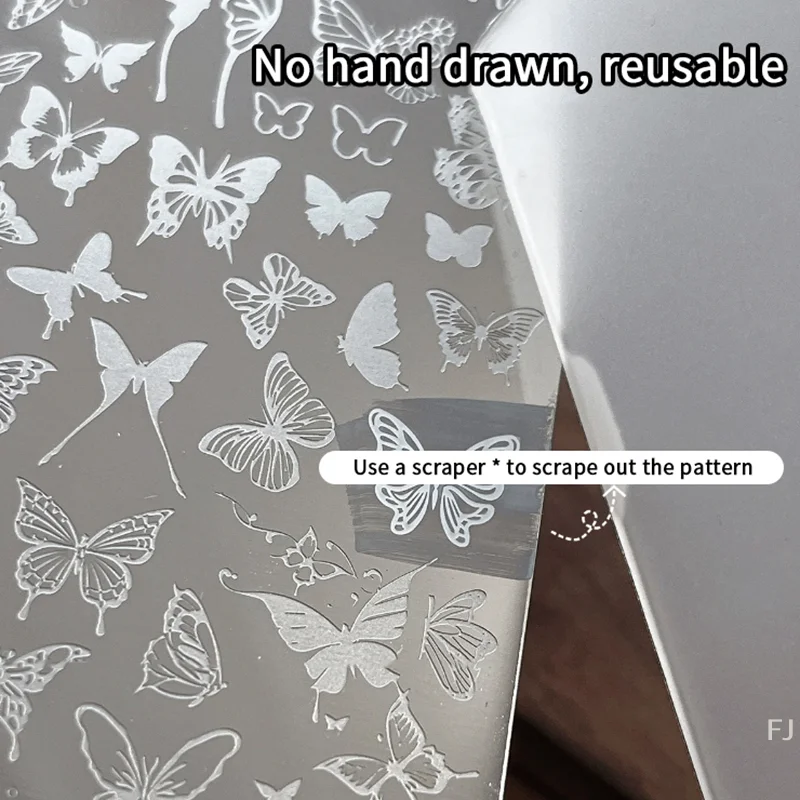 

[YU]Nail Stamping Christmas Style Design Printed Steel Plate Cartoon Bow Milu Deer Pattern Nails Stencils DIY Manicure Tools