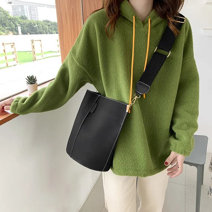 Vintage Nubuck Pu Leather Messenger Bags For Women Luxury Handbags Women Bags Designer Large Capacity Shoulder Bucket Bags