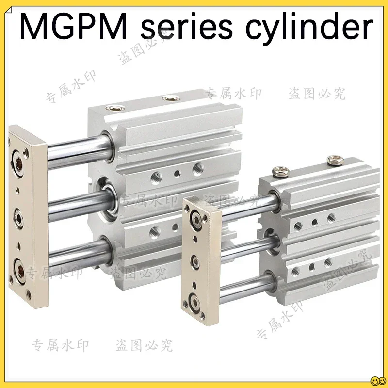 MGPM Тип SMC Пневматический компактный направляющий цилиндр MGPM12 MGPM16 MGPM20 MGPM25 MGPM32 MGPM40 MGPM50 MGPM63 MGPM80 Ход 10 мм-300 мм