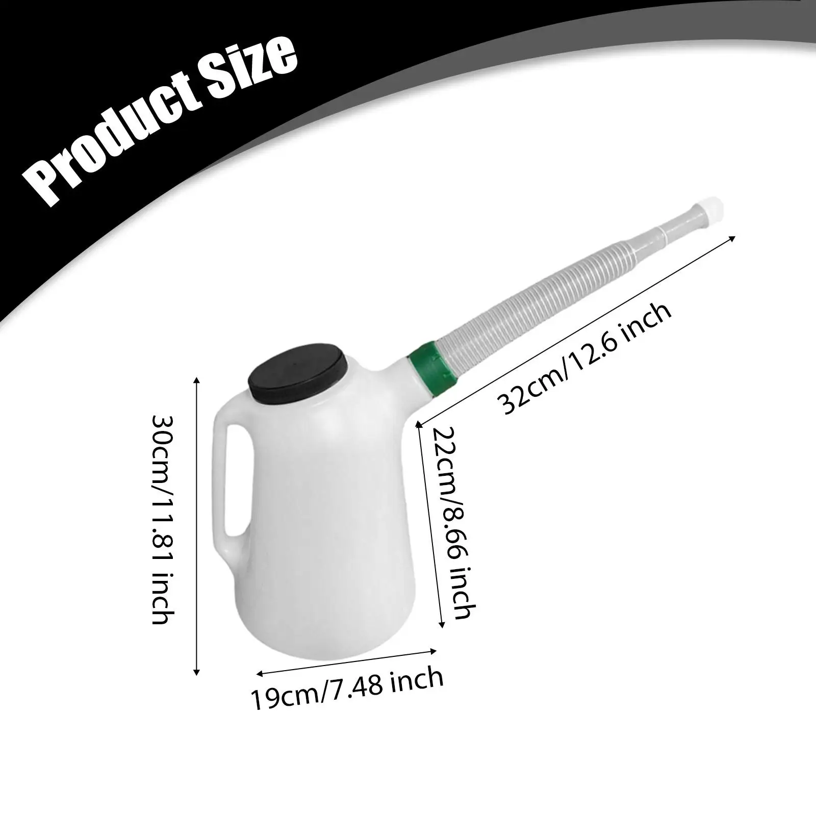 Oil Measuring Jug with Cap PP Plastic Dustproof Oil Container for Automotive Fluids Car Garage Use