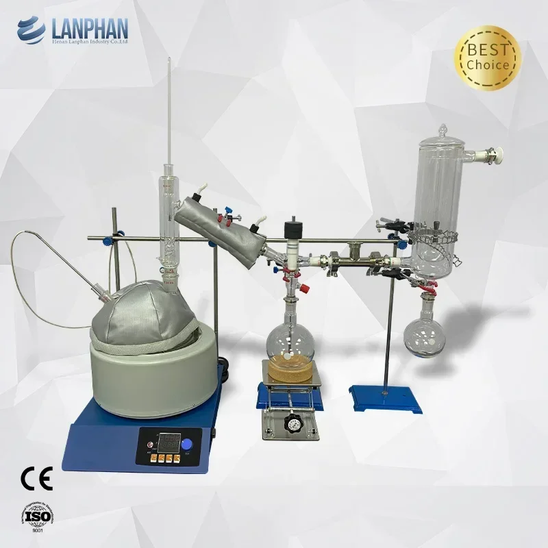 Lanphan Glass Lab Equipment Vacuum Distillation System Kit 2L 5L 10L 20L Short Path Distillation