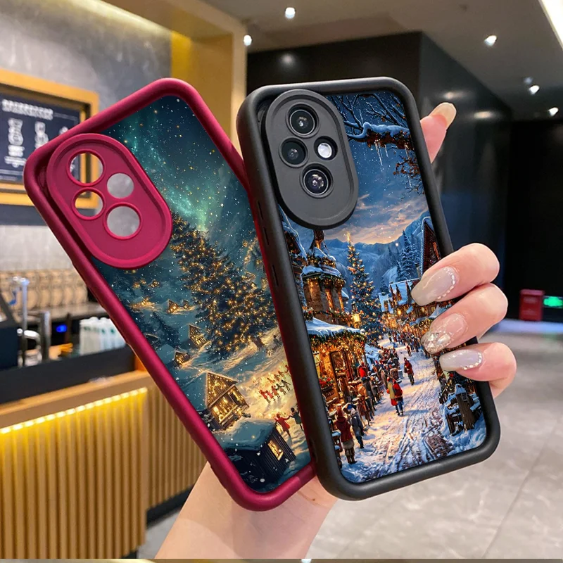 Чехол для телефона Winter Snow Scenery Christmas Tree Art для OnePlus 12 11 10R 8 CE Nord 2 3 4 CE2 CE3 CE4 Lite ACE2 ACE3 5G Soft Cover