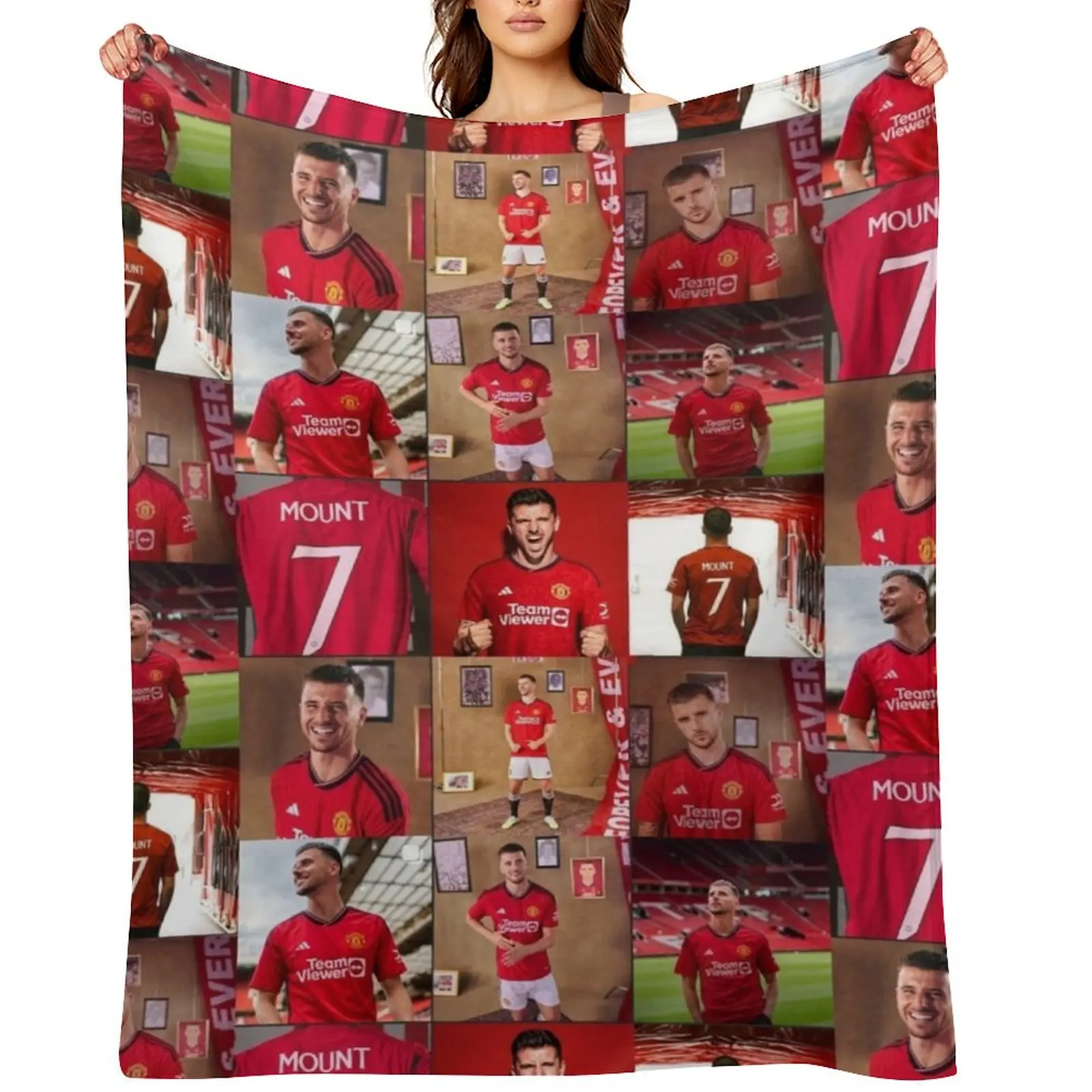 

Mason Mount United Throw Blanket Sleeping Bag Moving Soft Beds bed plaid Blankets