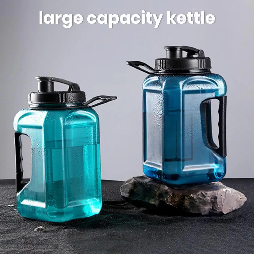 Sports Water Bottle with Handle Food Grade BPA Free Fitness Sports Bottle Leak-Resistant Wide Opening Design Water Jug