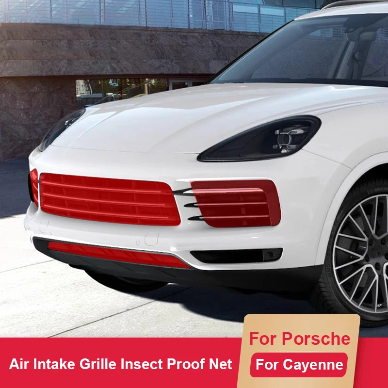 

For Porsche Cayenne 2018 2019-2023 Car Grille Mesh Air Inlet Guard Protection Cover Anti-Insect Insert Net Vent Grill Filter
