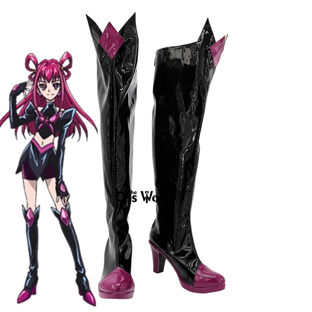 Pretty Cure Precure Dark Dream Anime Customize Cosplay High Heels Shoes Boots