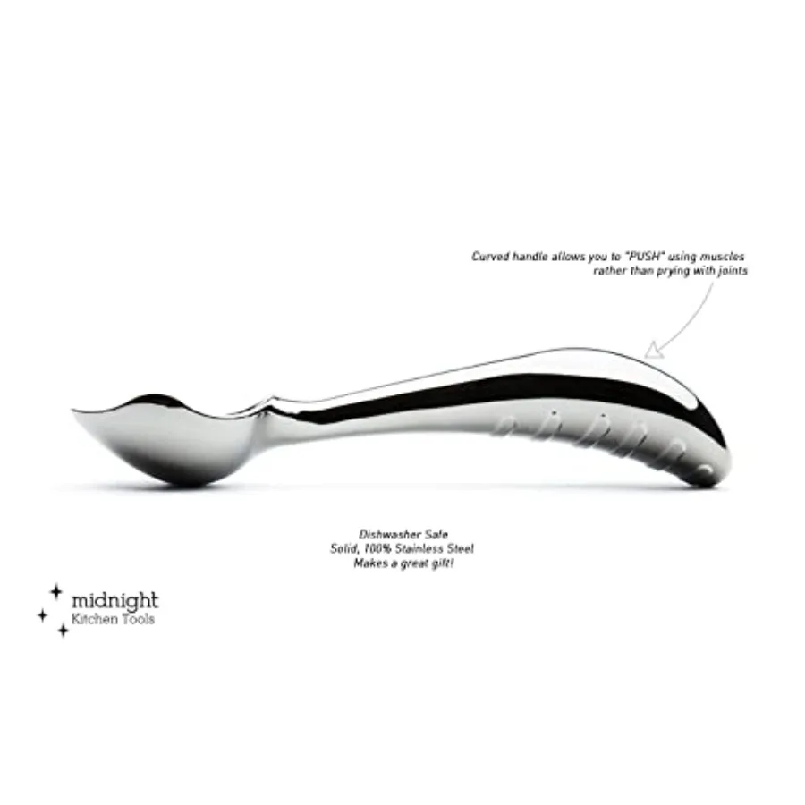 - Ergonomic Stainl Steel Ice Cream Scoop Heavy-Duty, Easy-to-Use, and Dishwasher-Safe Profional Grade, Handcrafted Design