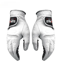 Authentic Men's Golf Gloves Breathable Leather Sheepskin Left Right Hand Anti-skid Beginner Practice Accessories ST001