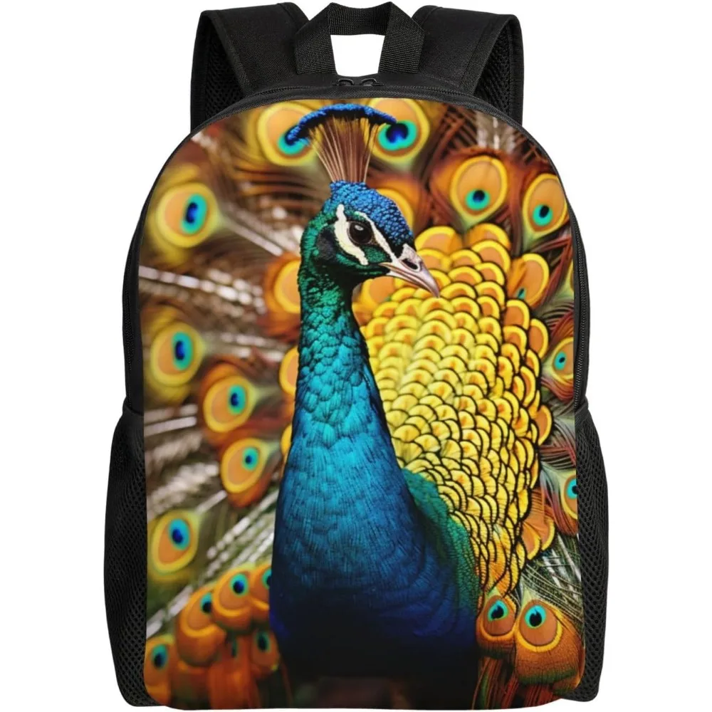 

Peacock Cute Backpack Waterproof Lightweight Laptop Backpack Shoulder Bag Casual Daypack For Women Men