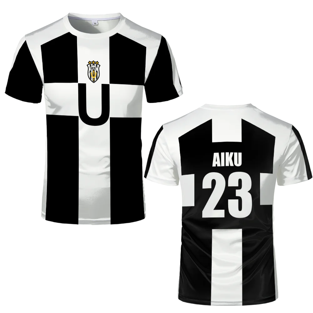 2025 Summer New Five Person Pattern VL Replika Anime Uber Blue Lock 3D Cosplay T-shirts Football Jersey Futsal Pattern T Shirt