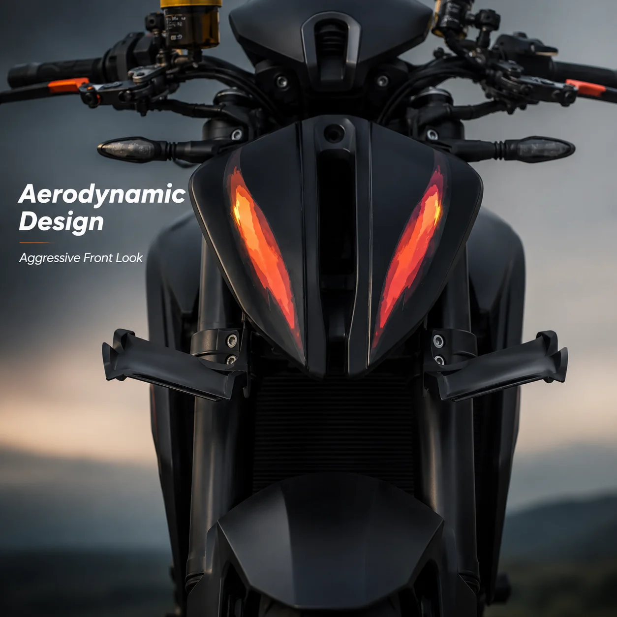 Motorcycle GP Wing Front Spoiler Aerodynamic Downforce Winglet Fairing Kit Compatible With KTM 1290 Super Duke R 2023