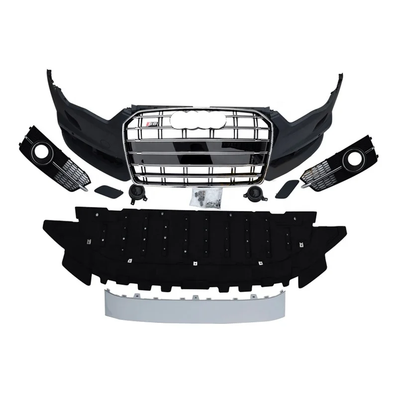 2015-2018 for Audi RS6 & A6/S6 C7.5 Front Bumper Body Kit with Grill Body Kit for A6/S6 C7.5 2015 2016 2017 2018 Models