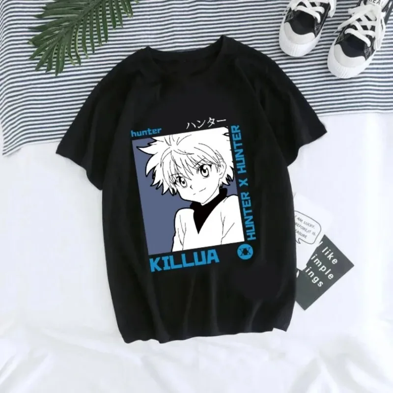 Japan Anime Hunter X Hunter Cotton  Women\'s T-Shirt Manga Hisoka Killua Zoldyck Kawaii  T-Shirt Kurapika Devil Eye Short T-Shirt