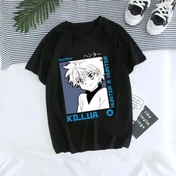 Japan Anime Hunter X Hunter Cotton  Women's T-Shirt Manga Hisoka Killua Zoldyck Kawaii  T-Shirt Kurapika Devil Eye Short T-Shirt