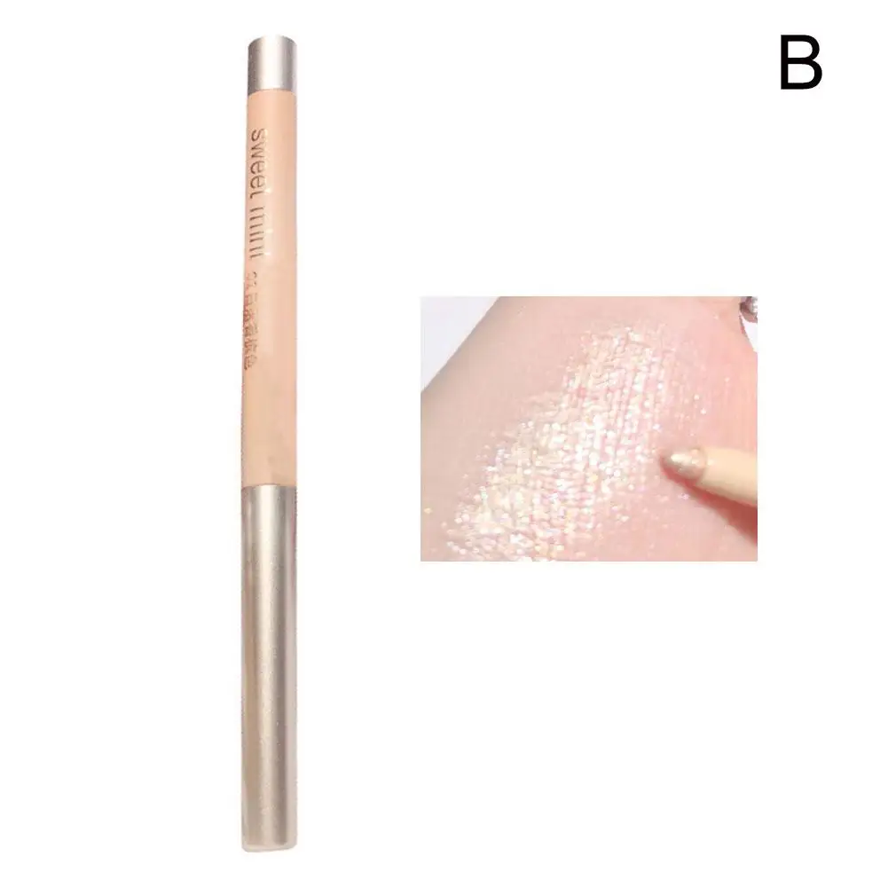 SWEET MINT 1/2pcs Shiny Lying Silkworm Eyeliner Pencil Glitter Nature Brightens Eyeshadow Pen Long-lasting Shining Eye Makeup