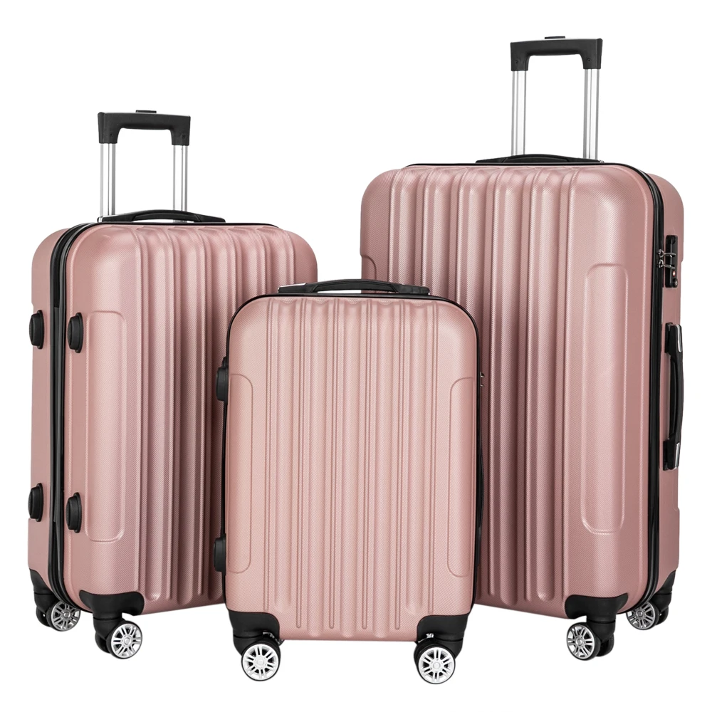 

Vertical pattern three-in-one ABS trolley case with handle universal wheel 20in 24in 28in ABS aluminum alloy trolley,
