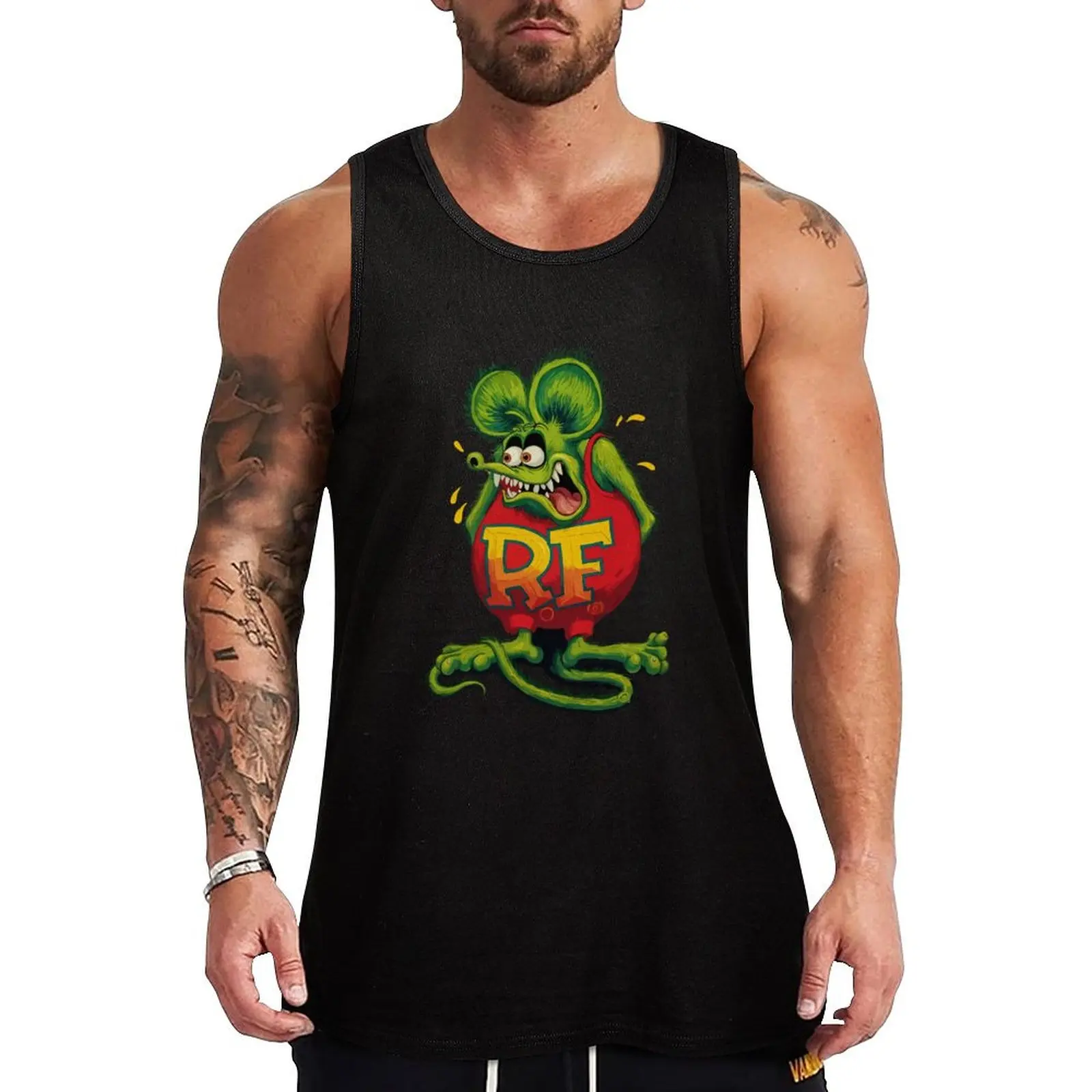 

Funny Rat Fink Green RatFink Cartoon Tank Top summer clothes men 2025 sports vest Gym wear bodybuilding man