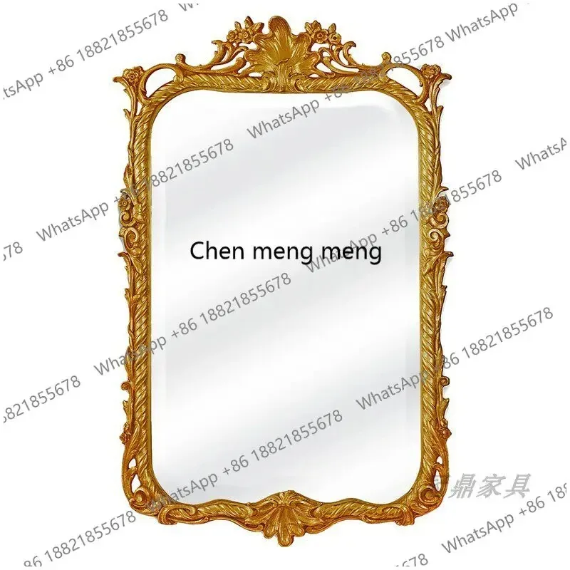 CC182 French retro style bathroom wall hanging bathroom mirror antique style, American style fireplace decorative mirror
