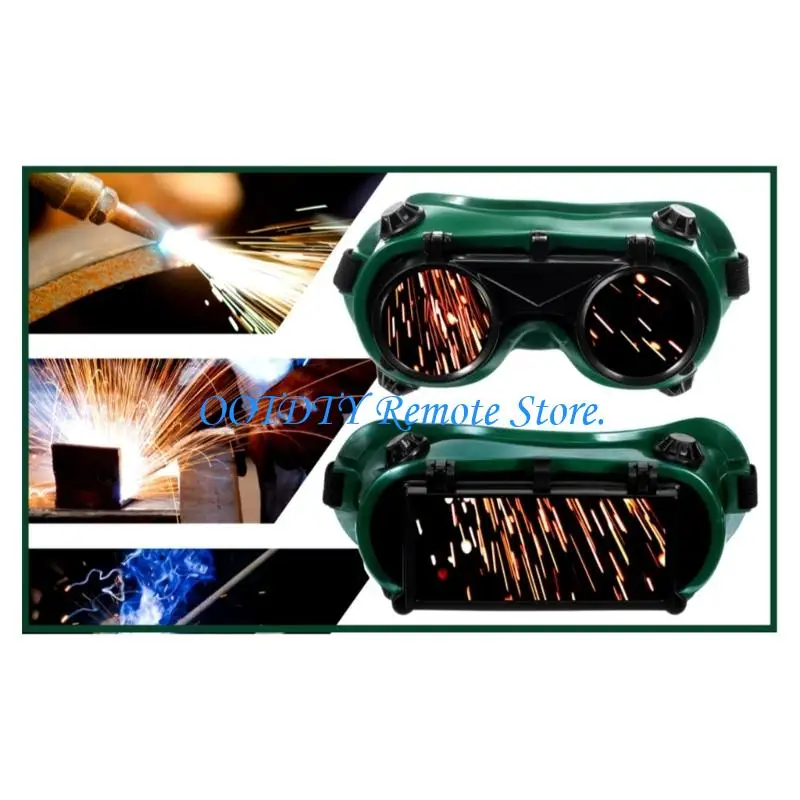 

Pack of 2 Protective Goggles Hinged Design Plastic Light Weight Wide Perspective Comfort Fit Industrial Environment for Metal