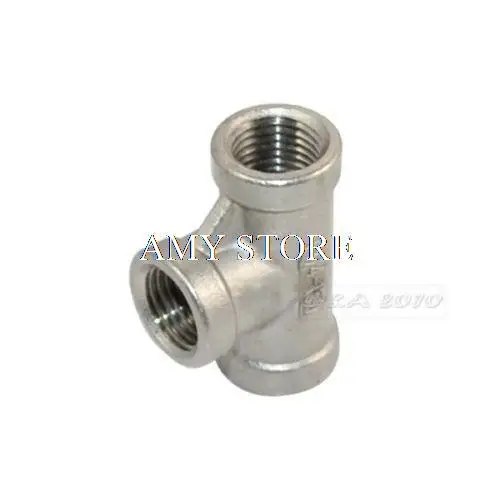 

5pcs 1/4" Tee 3 way Female Stainless Steel 304 Threaded Pipe Fitting BSPT NEW