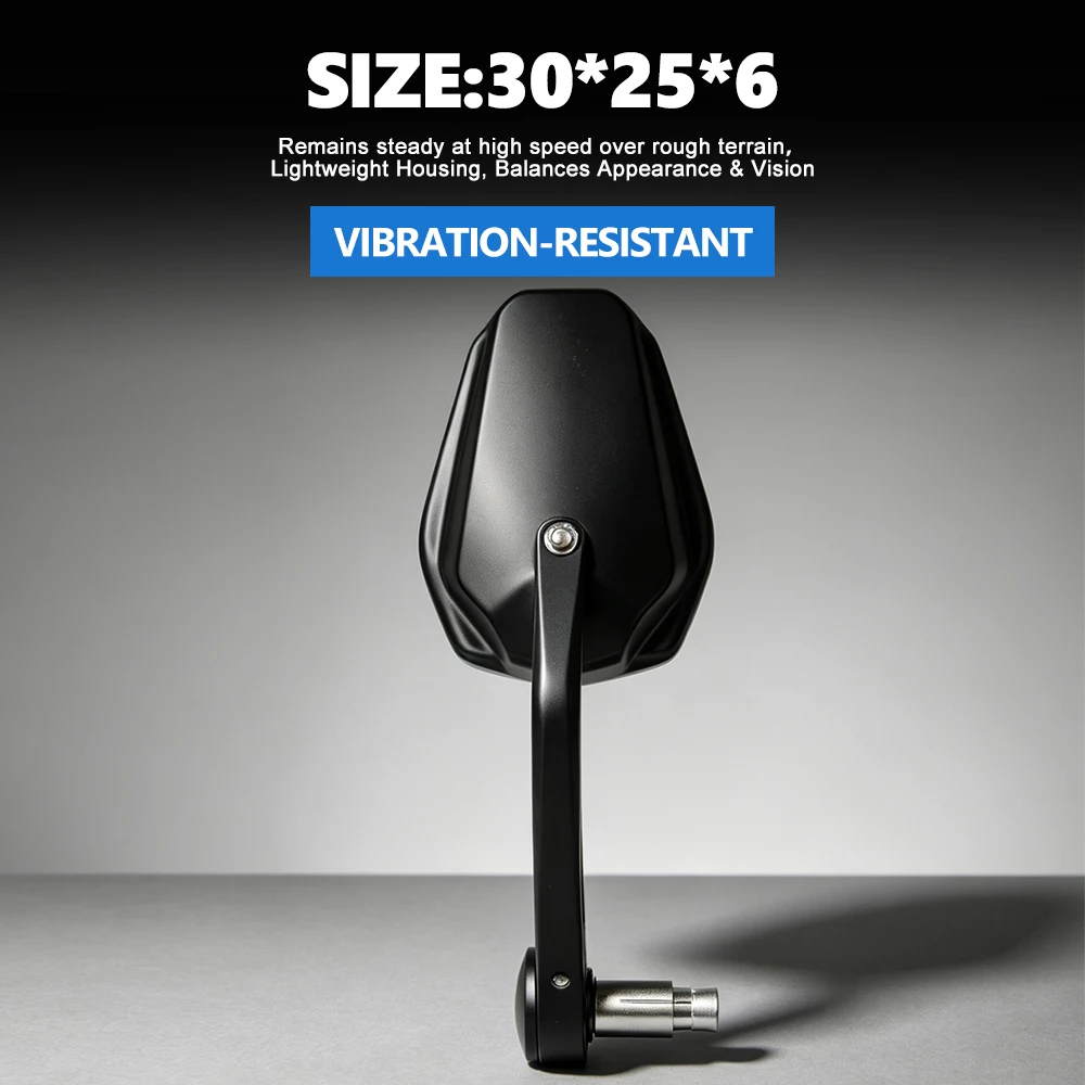 Motorcycle handlebar end mirror/side mirror E24 E-mark, suitable for Royal Enfield Classic 350 Interceptor Moto Rearview Mirror
