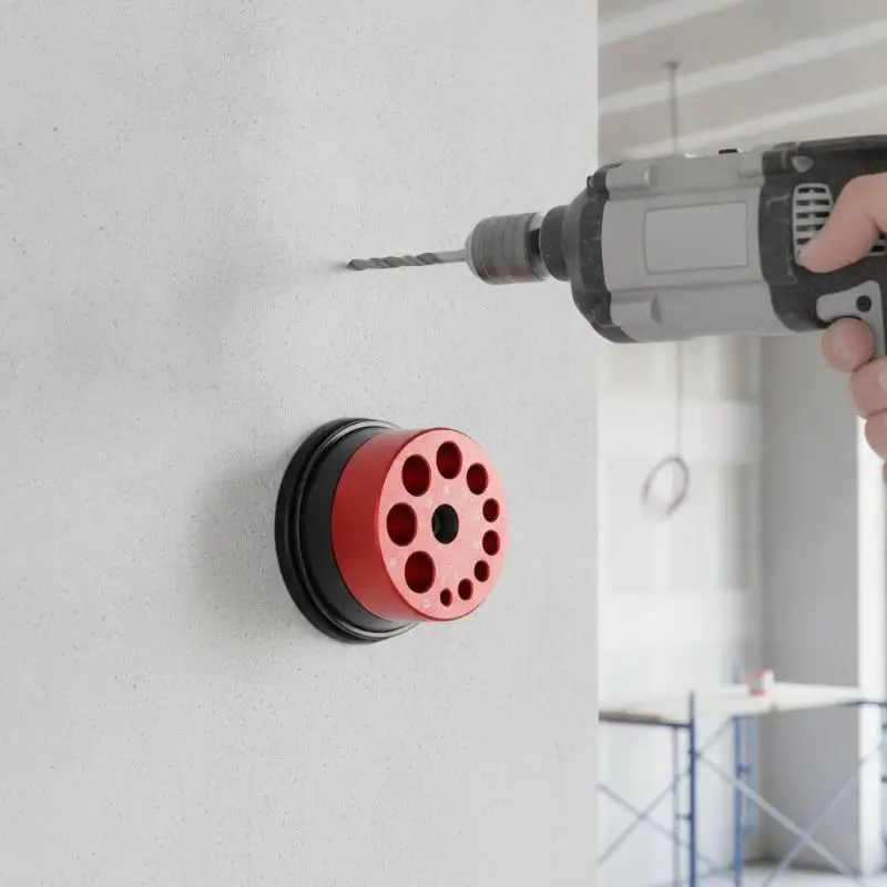 Red Dust Extractor Attachment For Impact Drills - Removes Dust And Debris During Drilling,Ideal For Construction And DIY Project