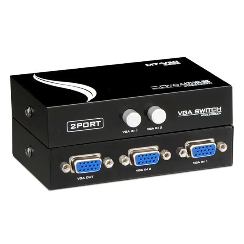 2 Port VGA Switcher Manual VGA Switch two hosts share one monitor PC Video Sharing KVM controller