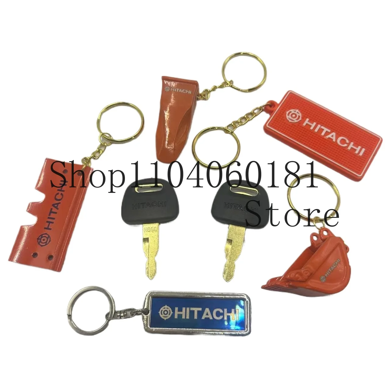 2PCS H800 Excavator Ignition Keys for Hitachi ZAX ZAXIS Grab BU0028 Zax EX60/70/120/200/210 Door Lock Key Chain F0002