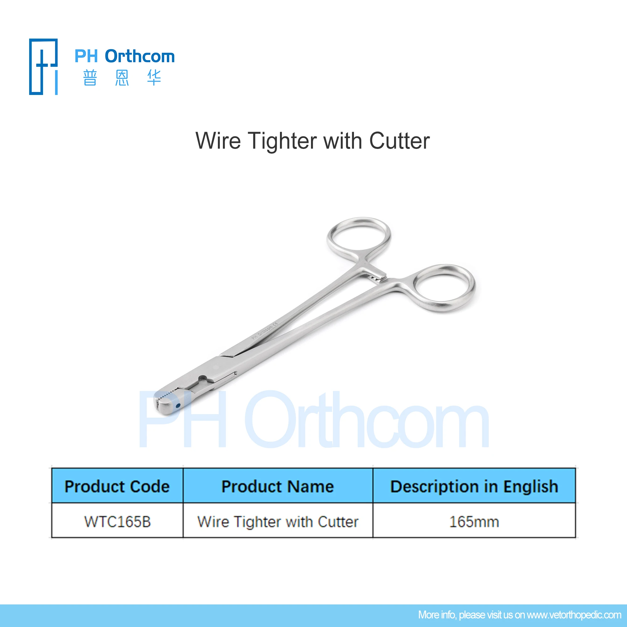 PurrWoof Stainless Steel Wire Tighter with Cutter for Veterinaria Pets Mascotas Orthopedic Surgical Use Surgery Instruments