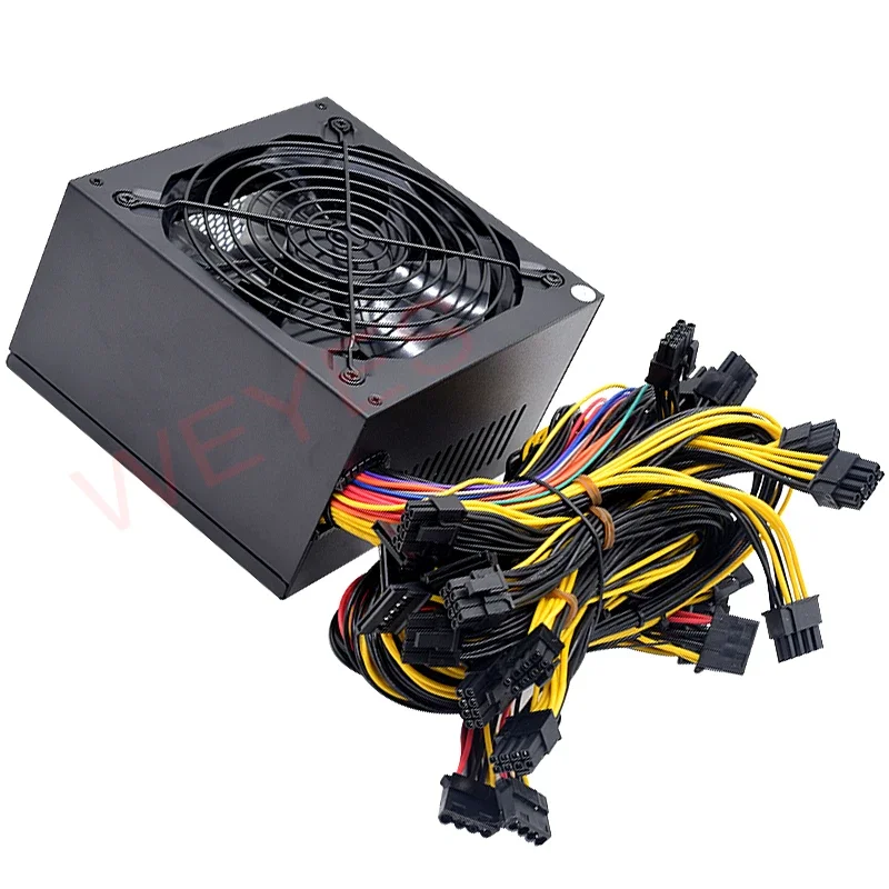 ATX PC 110V-220V 2000W PSU Power Supply ETC RVN ZEC ZCASH DGB XMR For Computer 8 Video Card Mining Bitcoin Miner