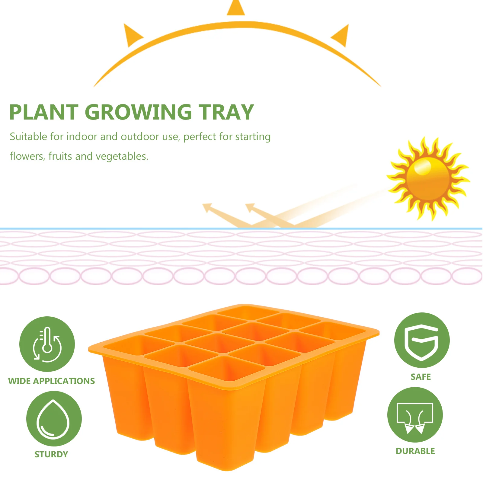 

Plant Nursery Starter Tray Germination Growing Holder for Seedling Pot Suitable Use Succulents Cacti Herbs