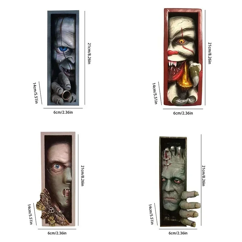 Bookshelf Decoration Monster Sculpture Bookstall Demon Resin Sculpture Ornaments Halloween Decoration Joker Sculpture Home Decor