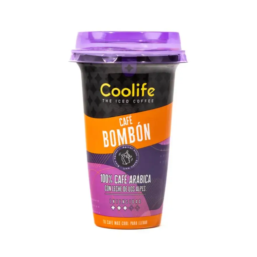 Cool Life-Café Frio, Caixa de 10 Unidades, 230 ml de Sabores Intensos e Leite dos Alpes-Bonbon Cappuccino, Espresso, Macchiato, Caramelo Descafeinado, Biscoitos