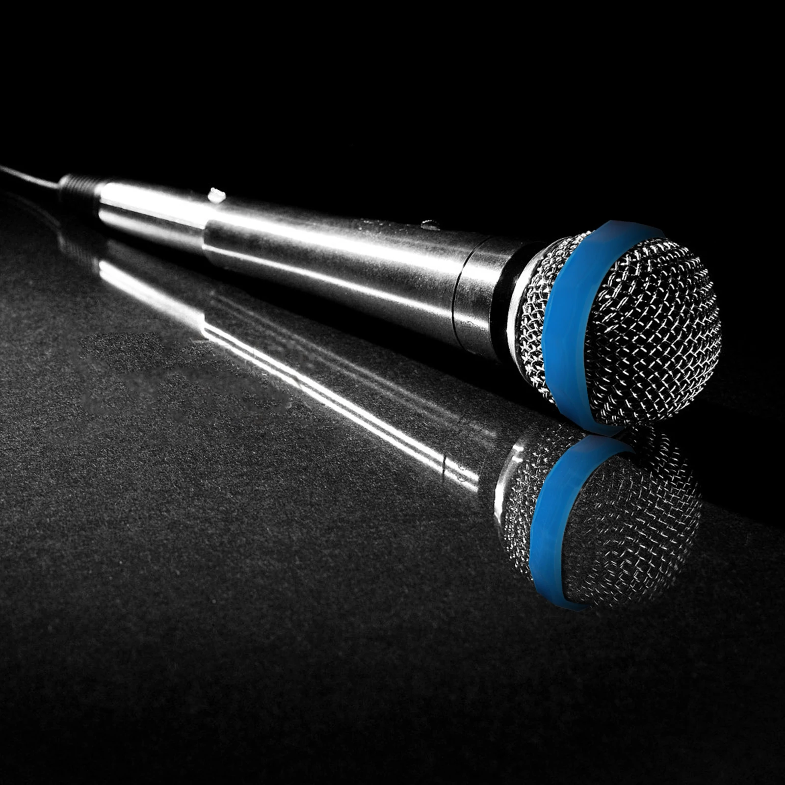 

6 Pcs Microphone Anti-slip Rings Durable Shockproof Hexagonal Design Protective Stabilizer Windproof Easy Clean KTV Stage News