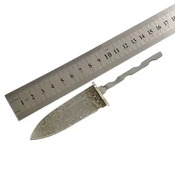 Dropship Rosette Damascus Steel VG10 Fixed Blade Knife Blanks Semi-finished DIY Billets Survival Tool Parts with Copper Sheet
