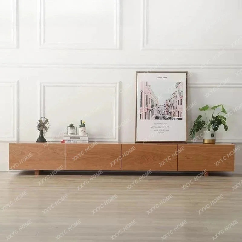 Solid wood TV cabinet Modern simple audio-visual cabinet