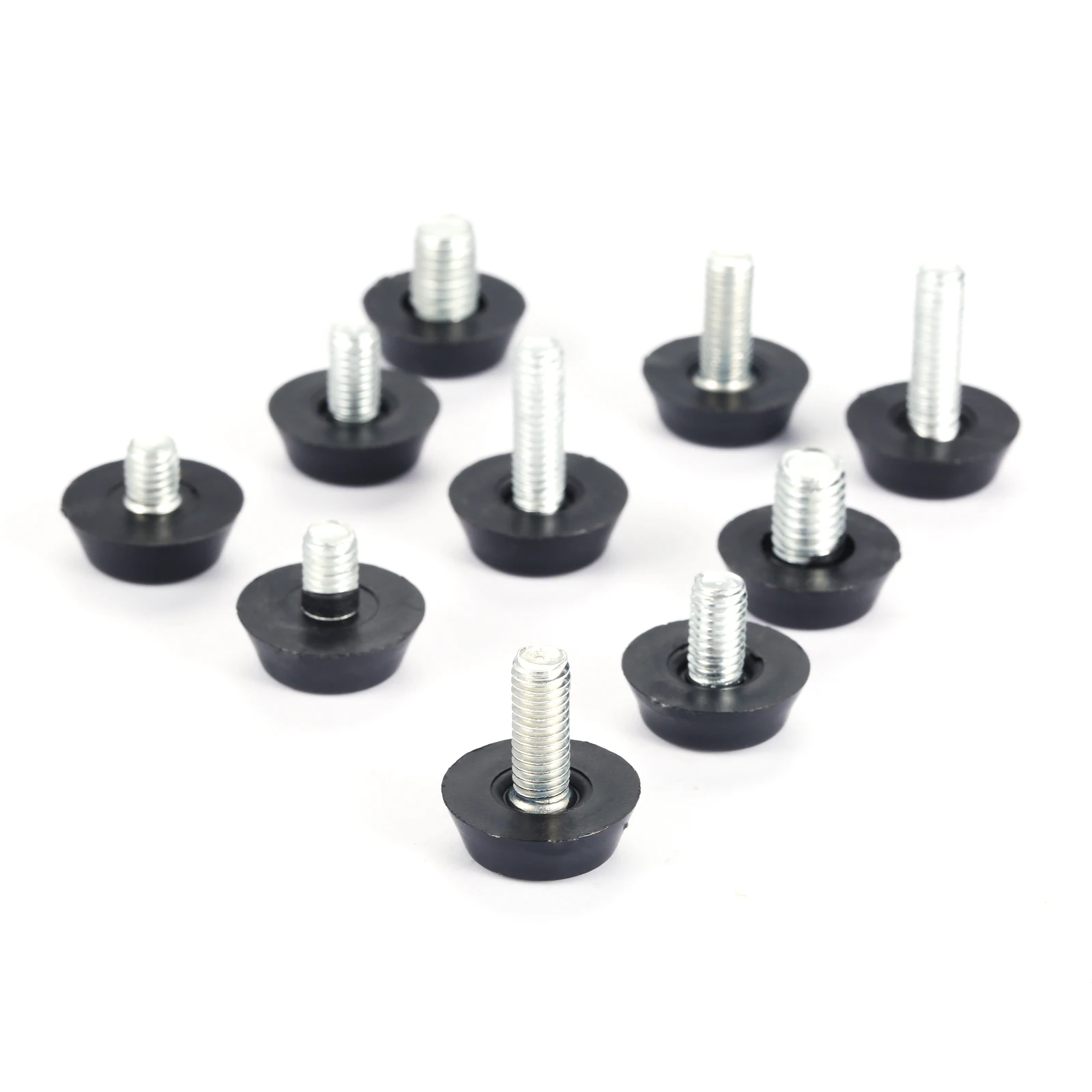 10pcs Furniture Leveling Feet Adjustable Diameter M8/M6*7-11mm Thread Screw Balance Rack Table Chair Protect Floor Reduce Noise