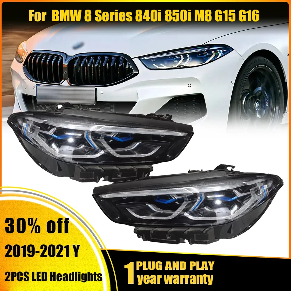 High quality headlights suitable for BMW 8 Series G14 G15 G16 LED laser headlights 2019 2020 2021-2024 BMW G14 laser headlights