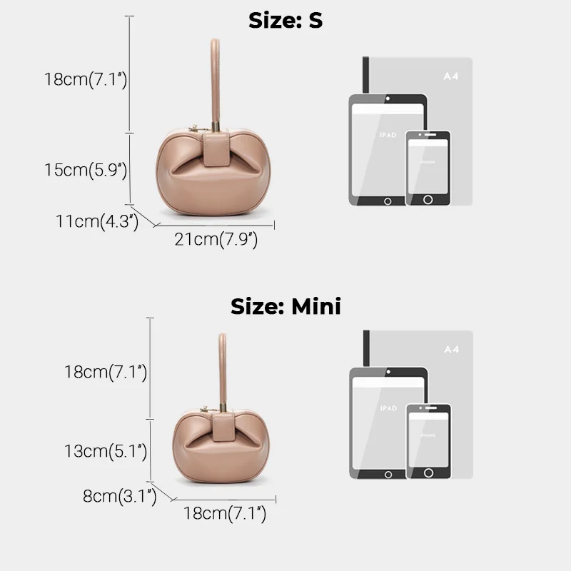 Mini/S Genuine Leather Women Handbags Small First Layer Of Cowhide Shoulder Bag Lock Purse Elegant Hobo Ladies Top-handle Bag