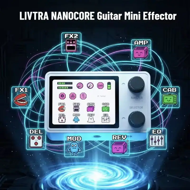 livtra-nanocore-multi-function-guitar-effect-pedal-126g-ultra-light-10h-playtime-24-display-nam-ir-ready-ai-drums-loopback