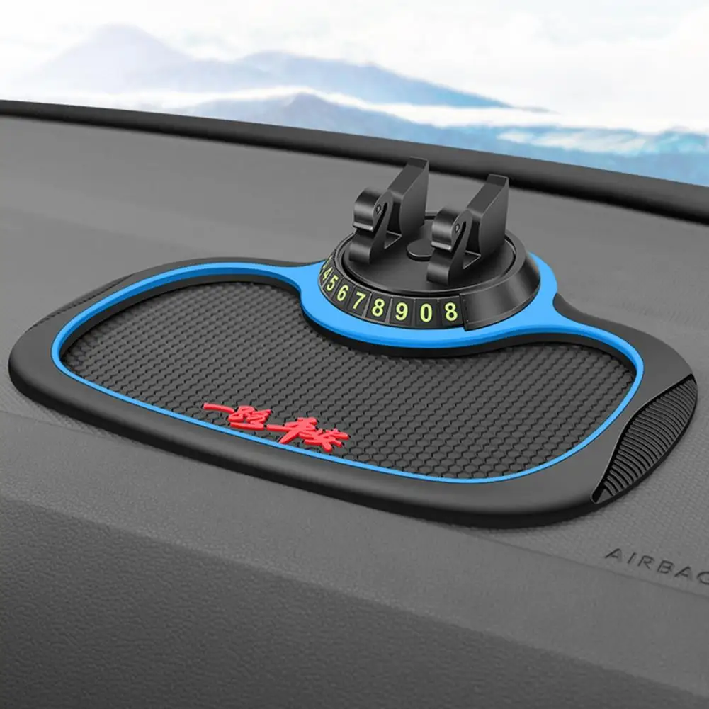 3 in 1 Car Anti-Slip Mat Hidden Dashboard GPS Mount Bracket Parking Number Card Car Phone Holder Temporary Parking Card - Image 3