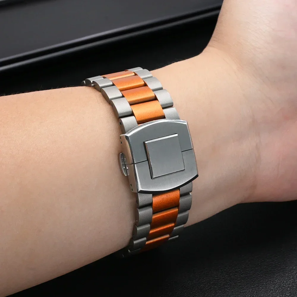 Titanium Metal Strap for Samsung Galaxy Watch Ultra 47mm 316L stainless steel Buckle Band for Galaxy Watch ULTRA No Gap Bracelet image 4