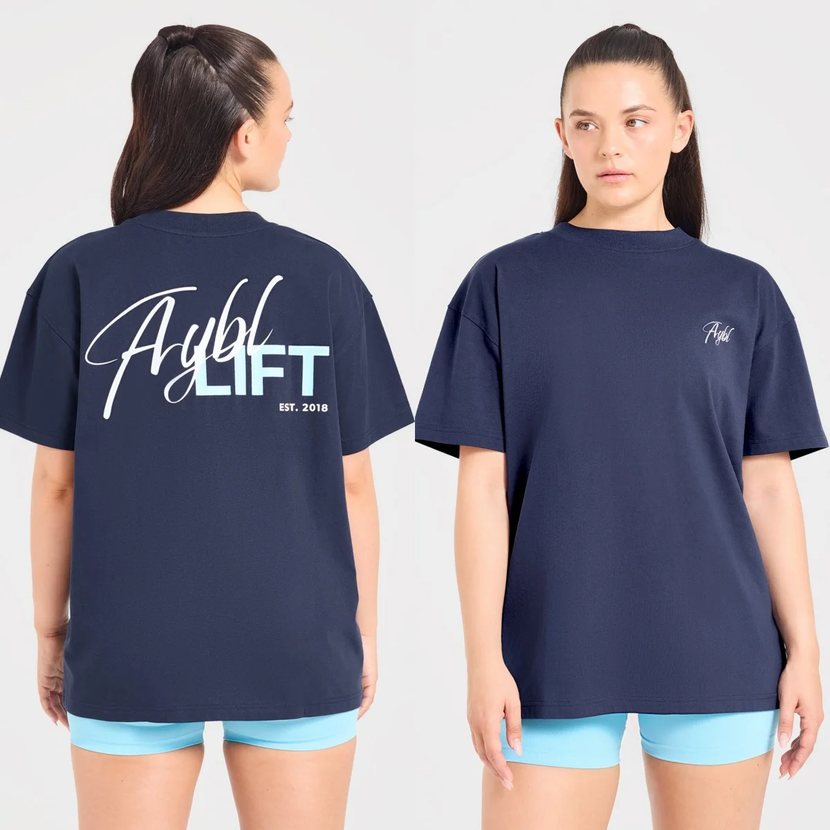 Pink Lift Oversized GYM Fitness Sports Brand Graphic Tee Cotton Men Women T-Shirt Loose Workout Top
