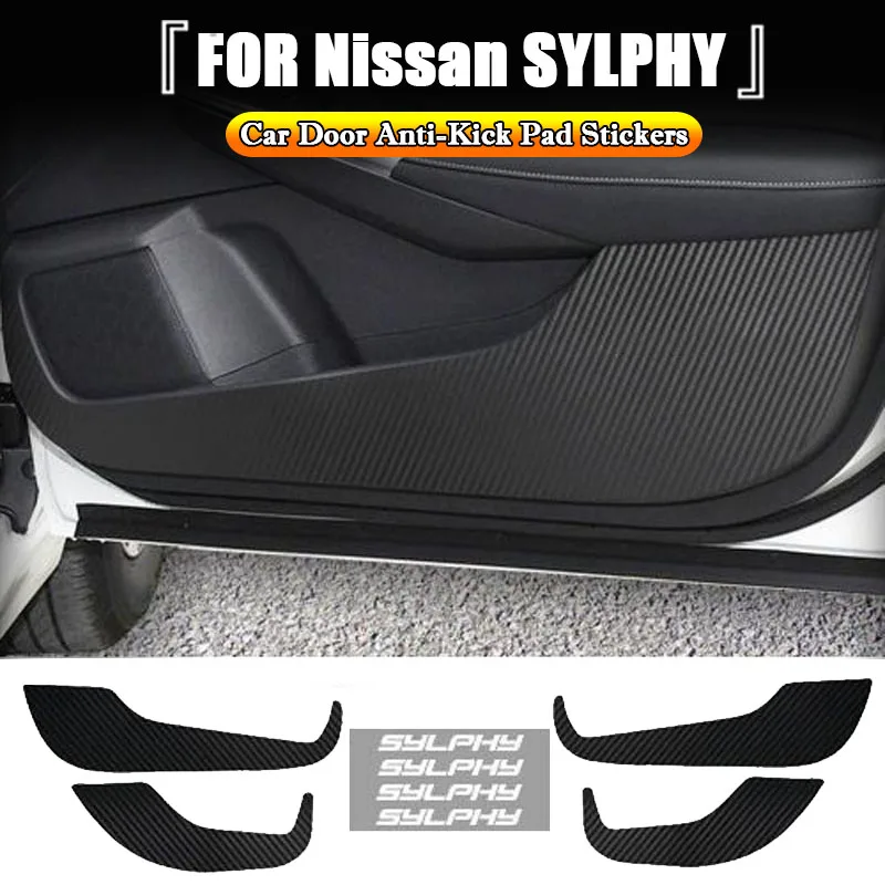 Car Door Anti-Kick Pad For Nissan SYLPHY 2020 2021 2022 2023 Door Protector Mat Anti-Dirty Anti-Collision Stickers Accessories