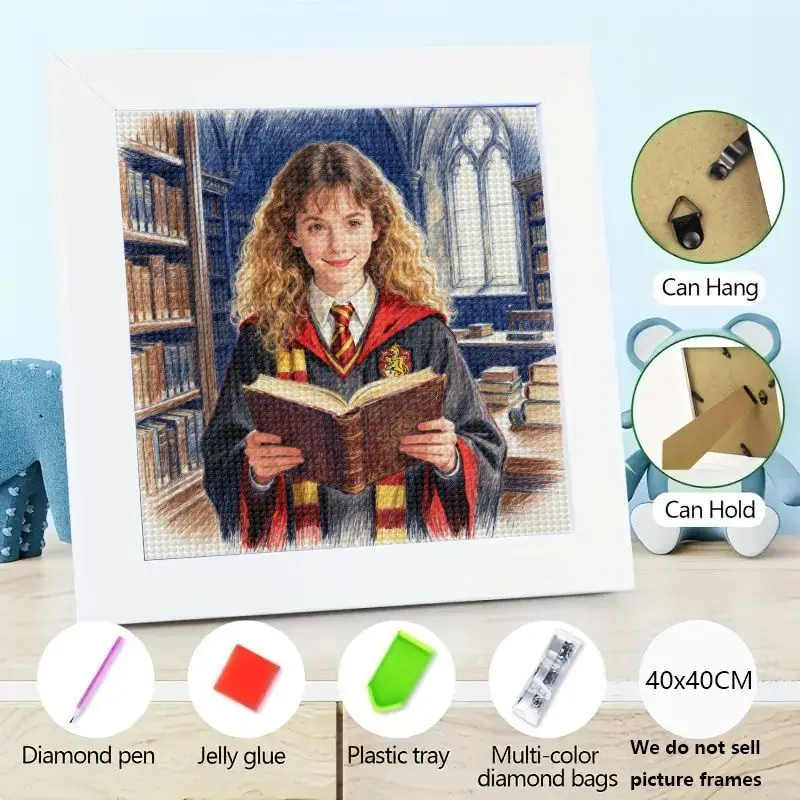

1PC 5D DIY Diamond Painting Kit Harry Potter Hermione Granger Wizard Magic Book Full Drill Rhinestone Embroidery Home Decor Wall